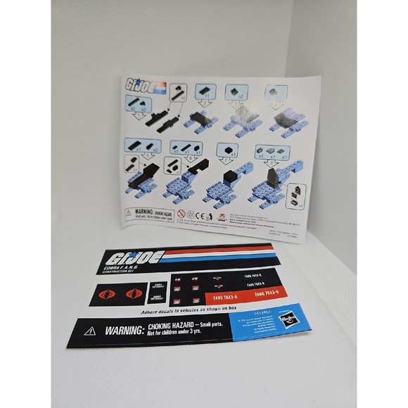 G.I. Joe Cobra F.A.N.G. Construction Set 47 Pcs & Mini Figure - Complete in Box - Picture 3 of 5
